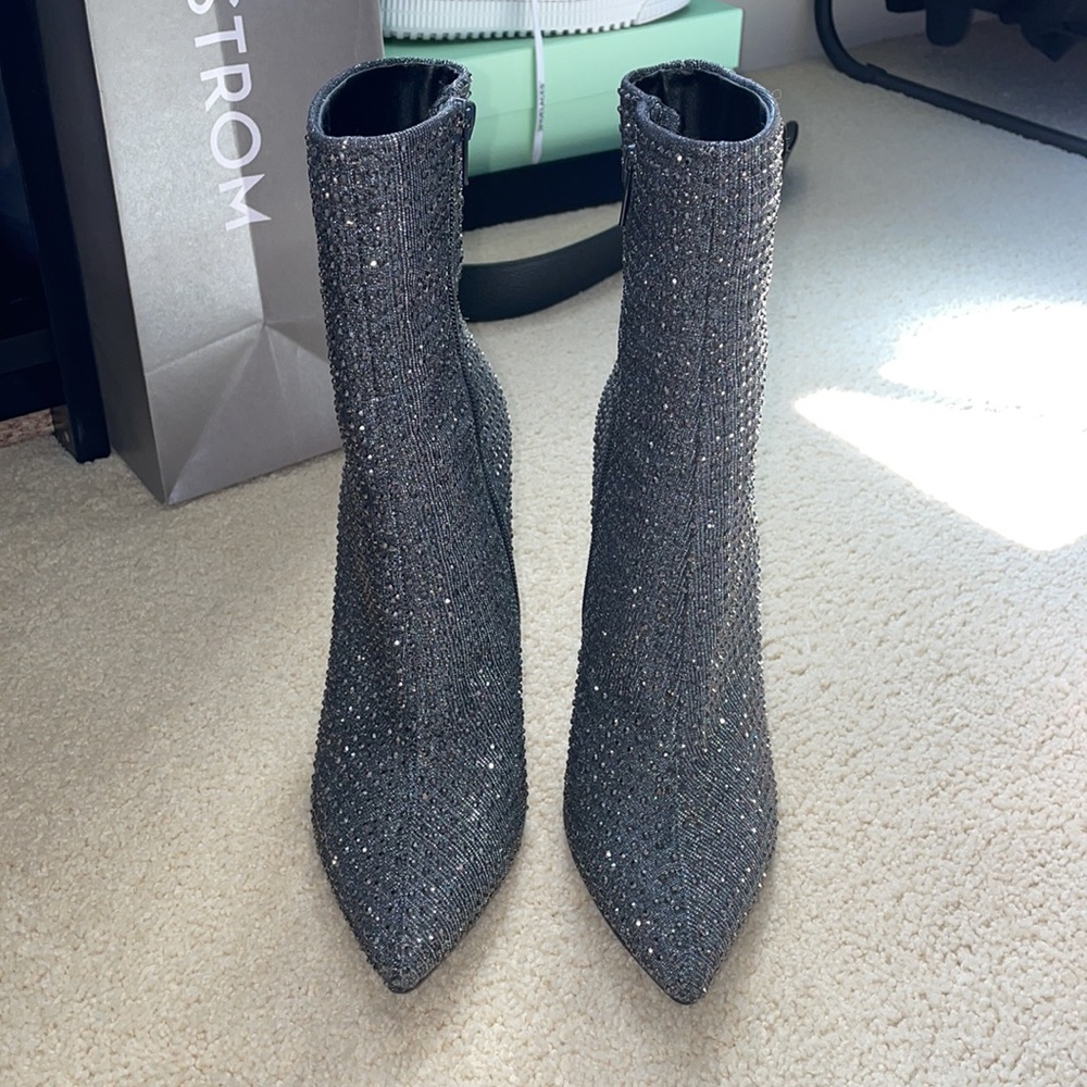 Steve Madden studded sparkle bootie